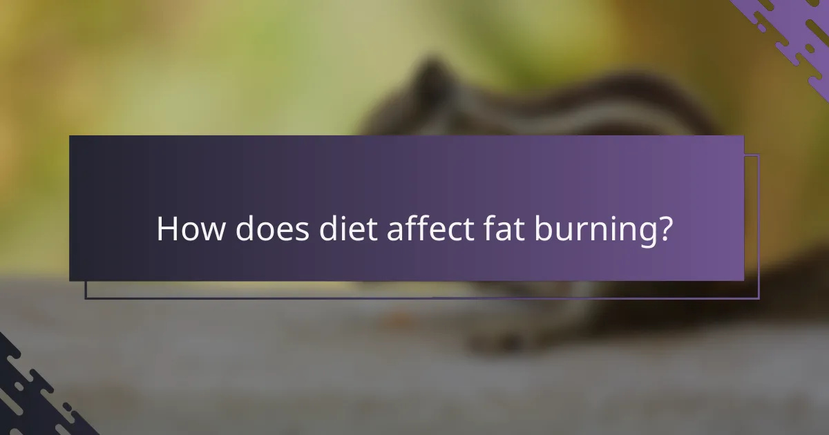How does diet affect fat burning?